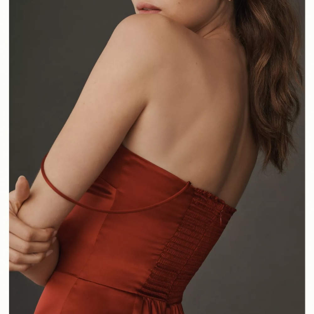 Reformation Frankie Dress Sangre Rosette - Picture 7 of 8